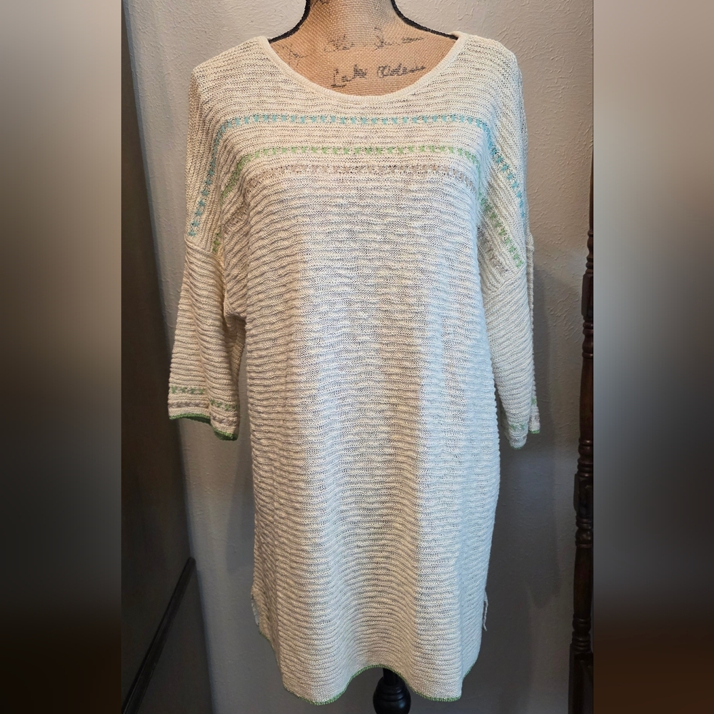 NWOT J.Jill Textured Boat-Neck Sweater